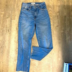 Abercrombie & Fitch curve love ultra high rise straight jeans